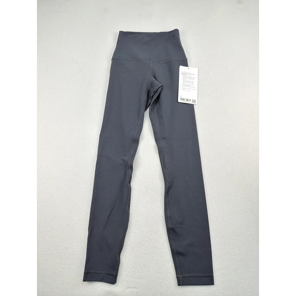 Lululemon Align High-Rise Pant 25" Coal Gray Nulu Yoga Leggings LW5CT3S Size 0
